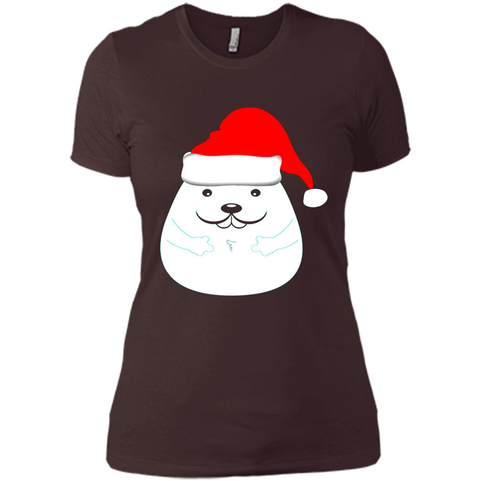 Funny Hamster Christmas t-shirt Santa Hat - Ladies' Boyfriend T-Shirt