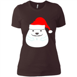 Funny Hamster Christmas t-shirt Santa Hat - Ladies' Boyfriend T-Shirt