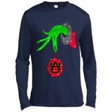 GRINCH HAND HOLDING AUBURN TIGERS GLITTER CHRISTMAS PINGPONG