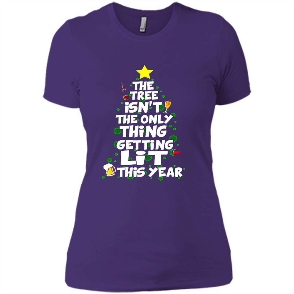Funny Christmas Tree Drinking Sweatshirt Adult Boozy Festive - Ladies' Boyfriend T-Shirt
