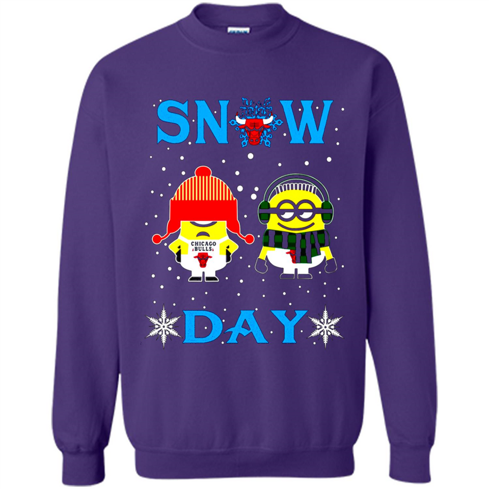 Snow Day Shirt For Chicago Bulls Vs Minion Fans pingpong