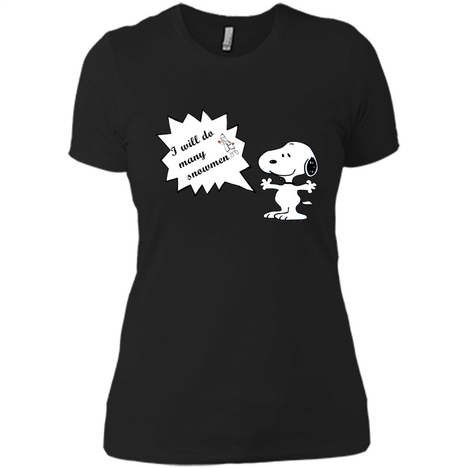 Snoopy I Will Do Many Snowman Christmas