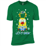Minion Baltimore Ravens Ugly Christmas Sweater Let it Snow - Premium Short Sleeve T-Shirt
