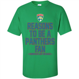 Reasons to be a Florida Panthers Fan Complete List on Back - Shirt
