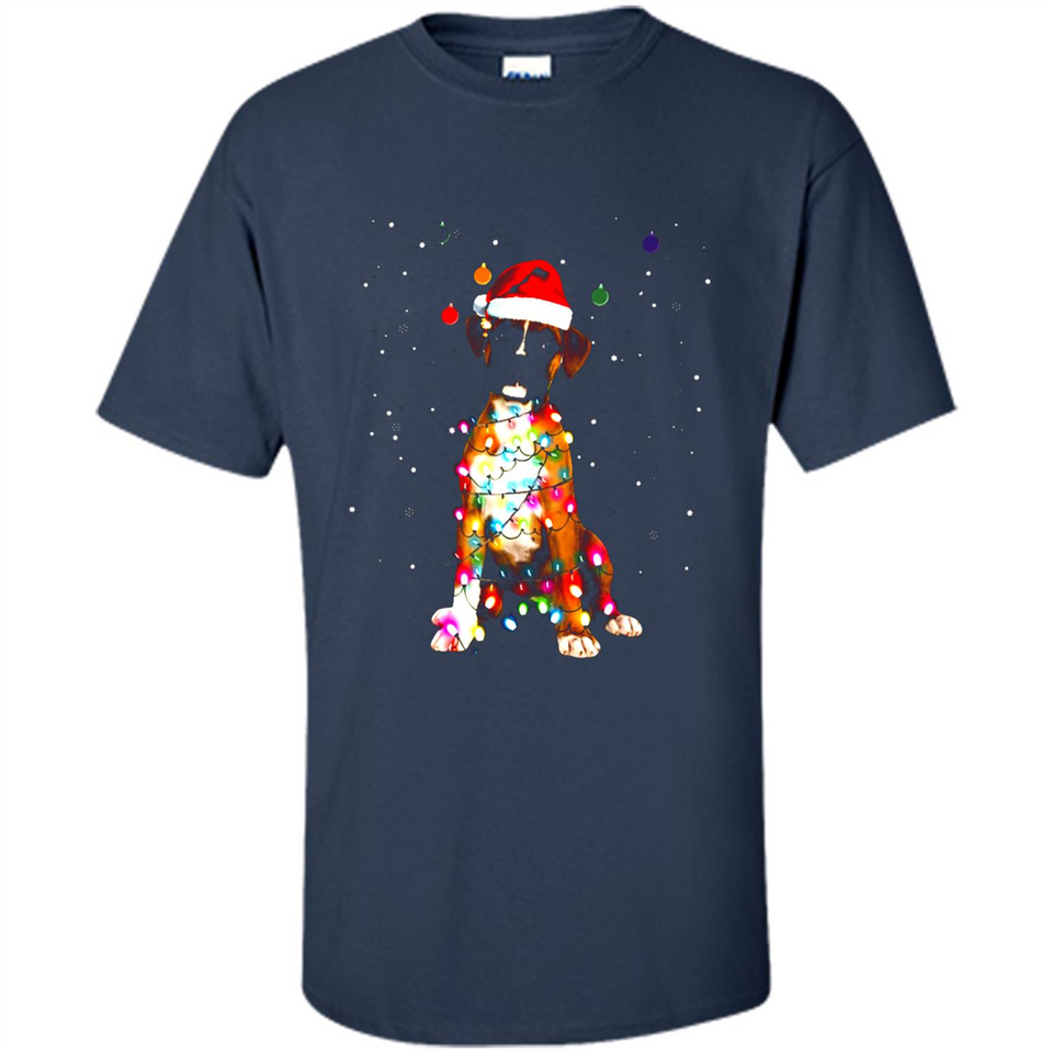 Christmas Lights Boxer Dog Funny Xmas Sweatshirt - Shirt