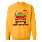 Merry Truck-Mas Christmas Fire Truck Cute Reindeer Sporty - Sweatshirt