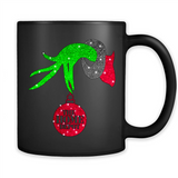 GRINCH HAND HOLDING HOMEDEPOT GLITTER CHRISTMAS PINGPONG
