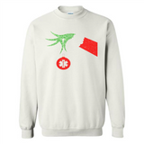 Funny Grinch Hand holding Doctor ornament Christmas Sporty T-Shirt - Sweatshirt