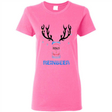 Busch Reinbeer Funny Beer Reindeer Christmas Sweatshirt - Ladies Short-Sleeve