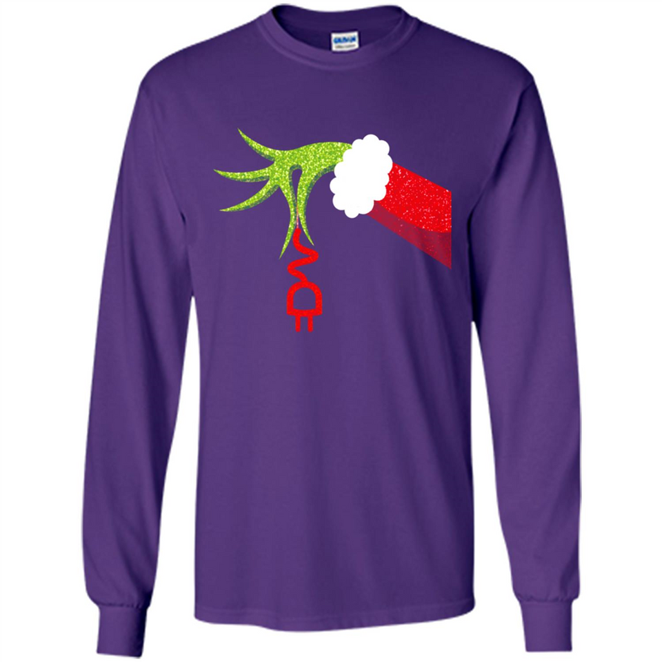 Funny Grinch Hand Holding Electrician Ornament Christmas PING PONG
