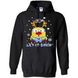 Minion Baltimore Ravens Ugly Christmas Sweater Let it Snow - Hoodie