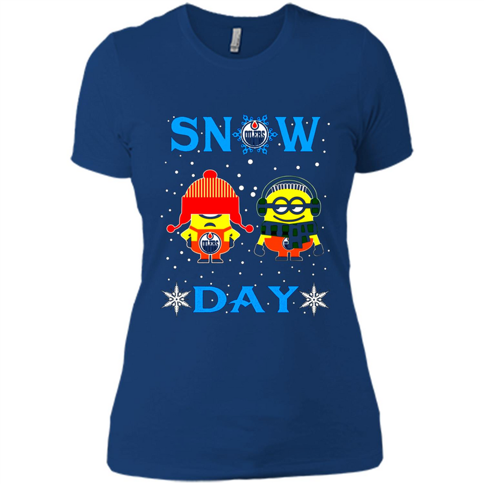 Snow Day Shirt For Edmonton Oilers Vs Minion Fans pingpong
