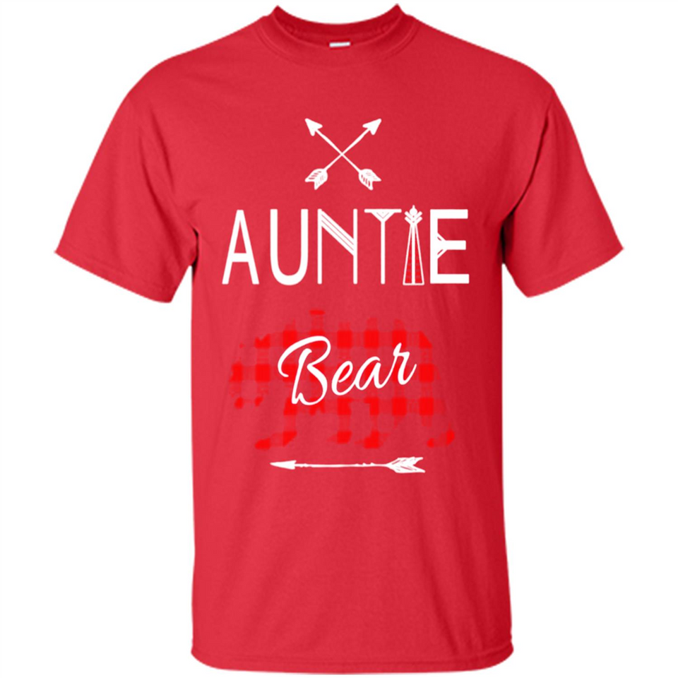 Aunt Shirt Buffalo Plaid Family Camp Bear Tee - Shirt