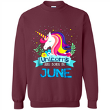 Unicorns are born in June Birthday Rainbow Gift Ladies Custom