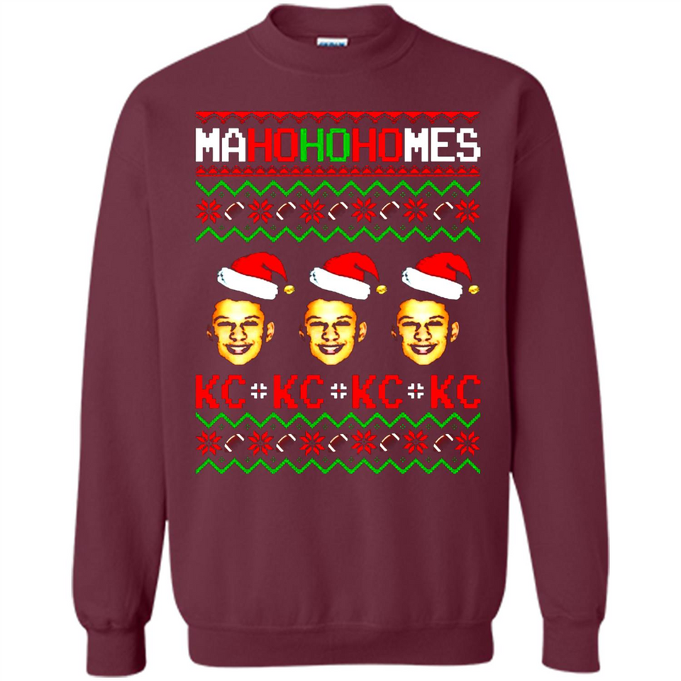 Patrick Mahomes Ma Ho Ho Homes Christmas sweatshirt PINGPONG - Sweatshirt