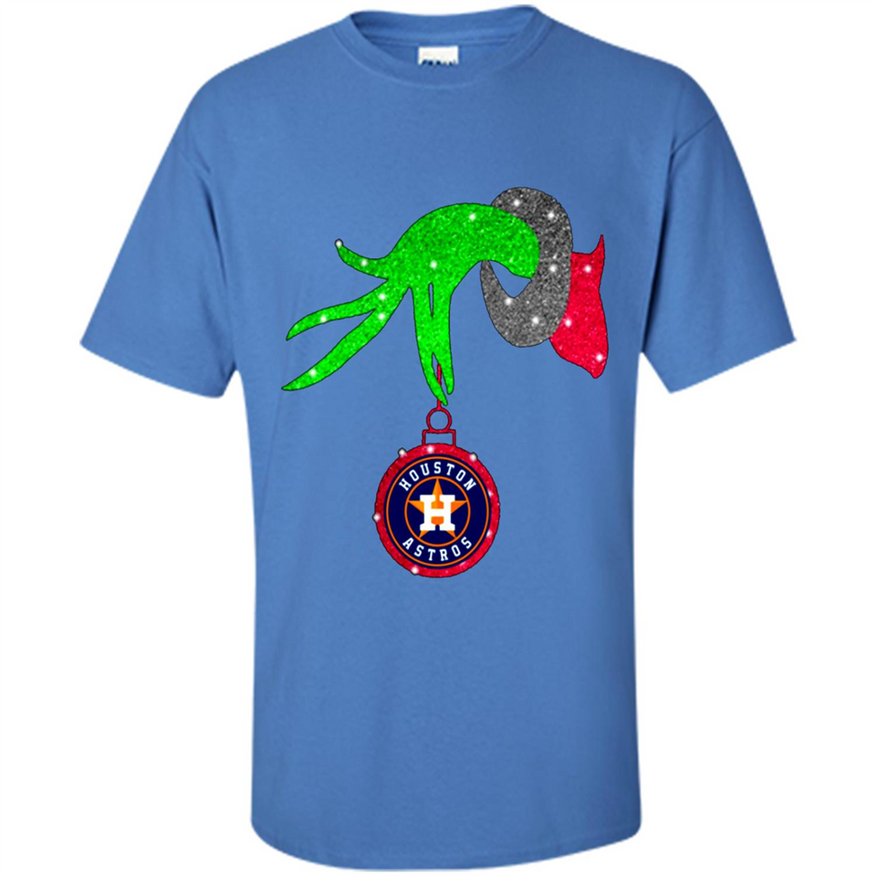 GRINCH HAND HOLDING HOUSTON ASTROS GLITTER CHRISTMAS PINGPONG
