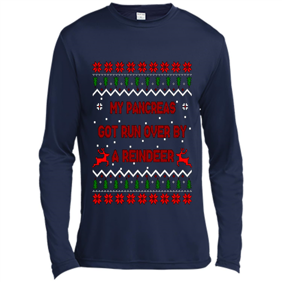My Pancreas Got Run Over By A Reindeer Diabetes Christmas sweater PINGPONG