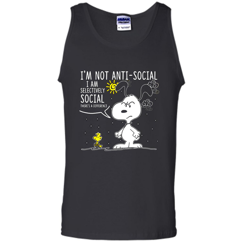 Snoopy I'm Not Anti-Social I Am Selectively Social