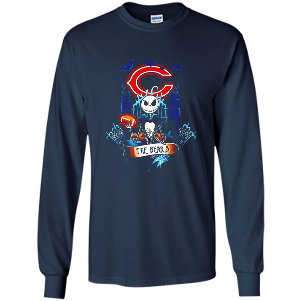 Chicago Bears Halloween The Nightmare Before Christmas - Long Sleeve T-Shirt