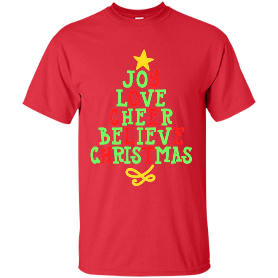 Joy Love Cheer Believe Christmas Tree