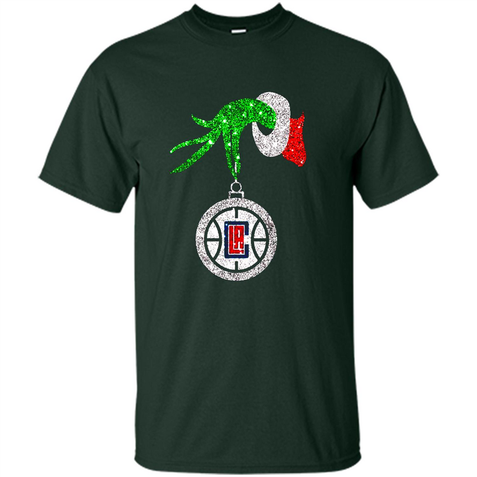 Amazing shirt Los Angeles Clippers Glitter Grinch Monogram Ornament Christmas Gift - Shirt