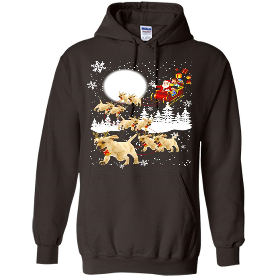 Christmas Santa Golden Retriever Sleigh For Labrador Retriever