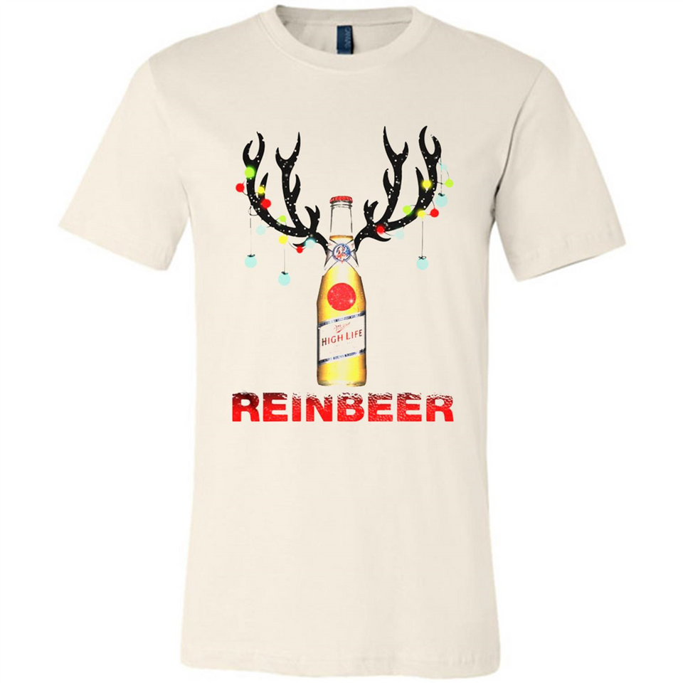 Miller High Life beer reinbeer Christmas - Canvas Unisex T-Shirt