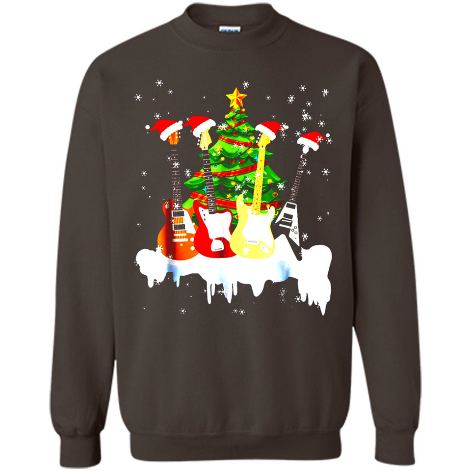Santa Hat Electric Guitar Classical Guitar Christmas shirt Ladies' Boyfriend