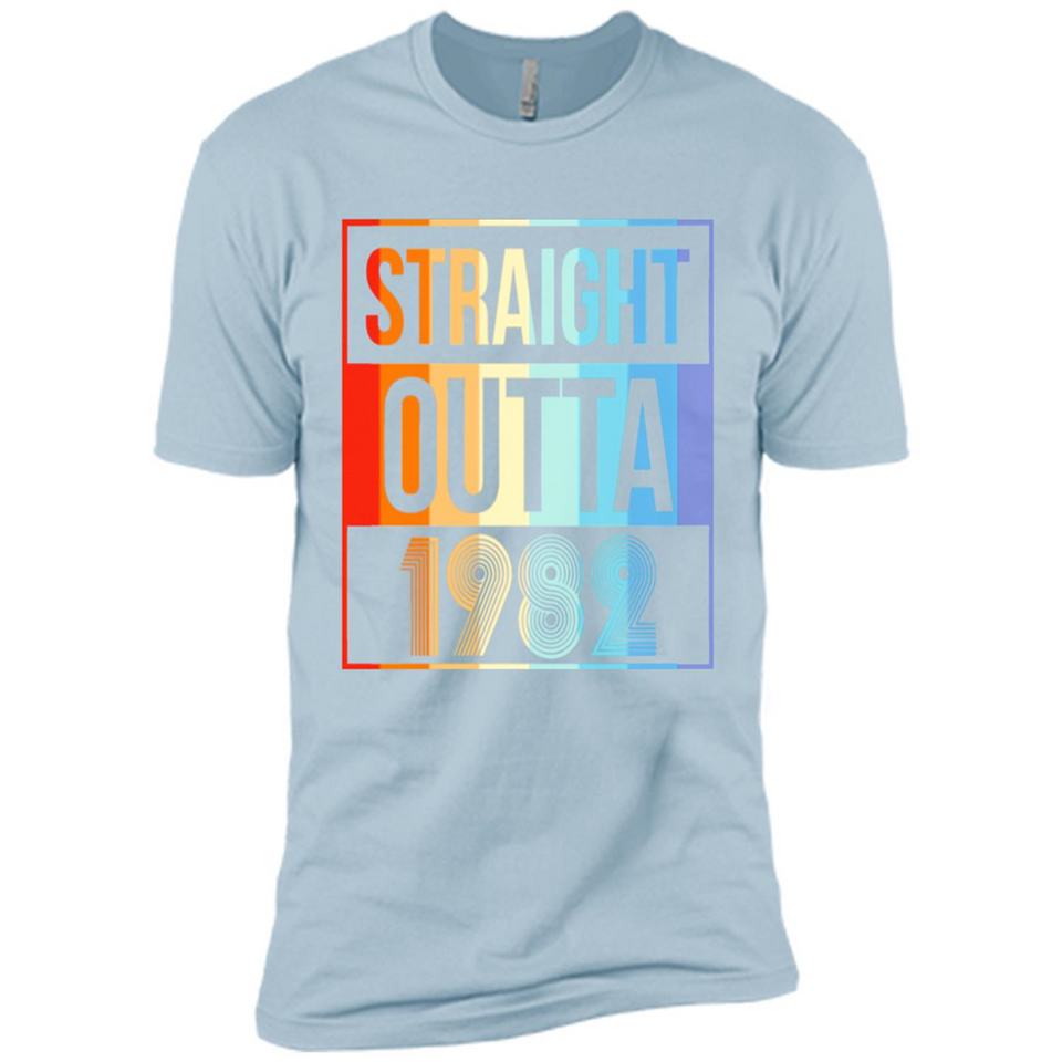 Retro Straight Outta 1982 36 Years Old - Premium Short Sleeve T-Shirt