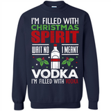 Christmas Gift Shirt Christmas Spirit Vodka Santa - Sweatshirt