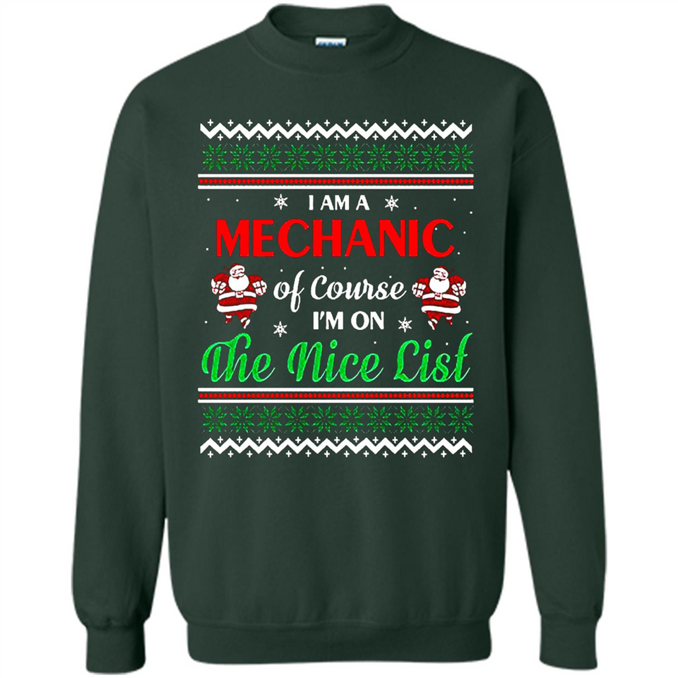 Funny Ugly Christmas T-Shirt Gift for Mechanic - Sweatshirt
