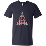 Flamingo Christmas Tree Flamingo - Men's V-Neck