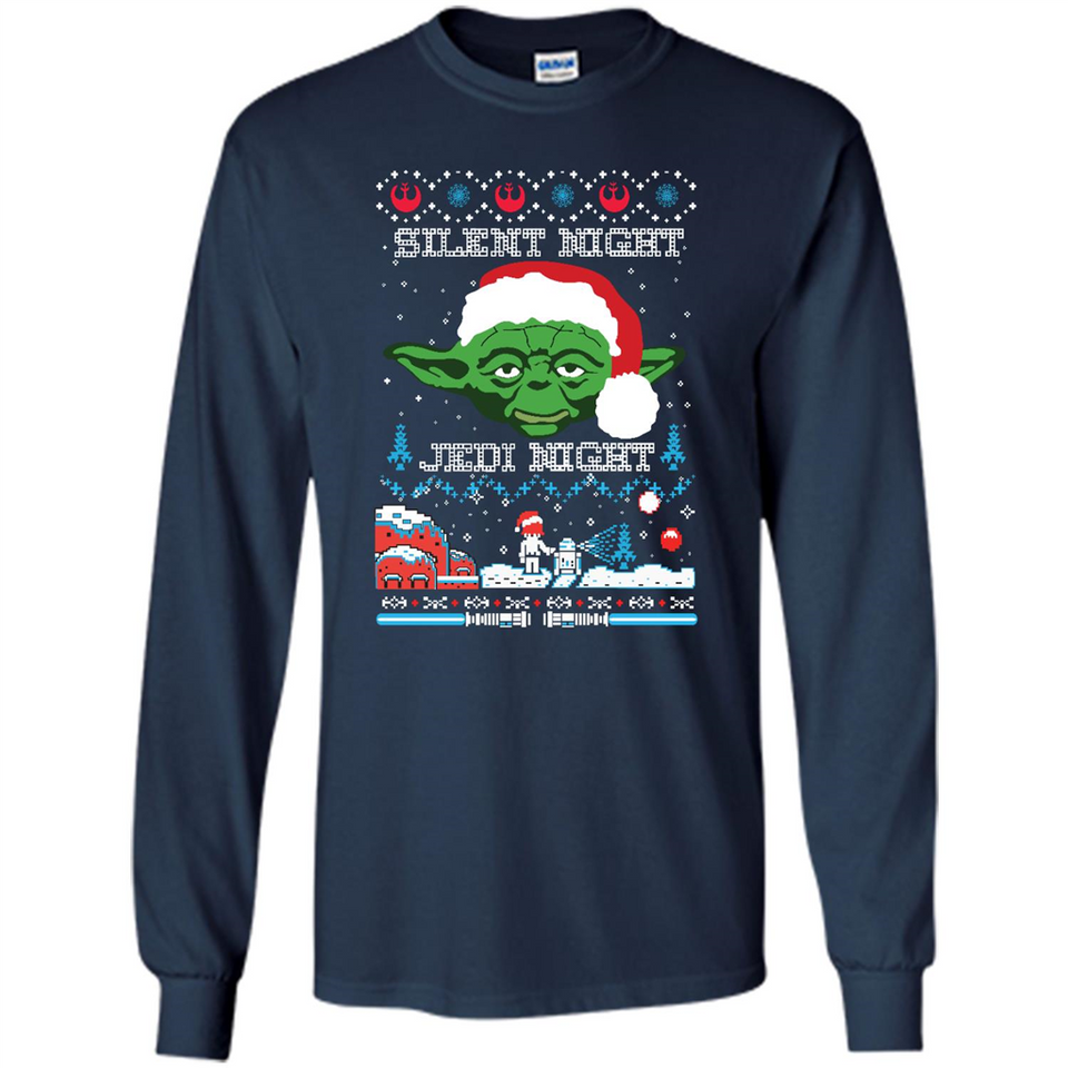 YODA SILENT NIGHT JEDI NIGHT CHRISTMAS UGLY SWEATER