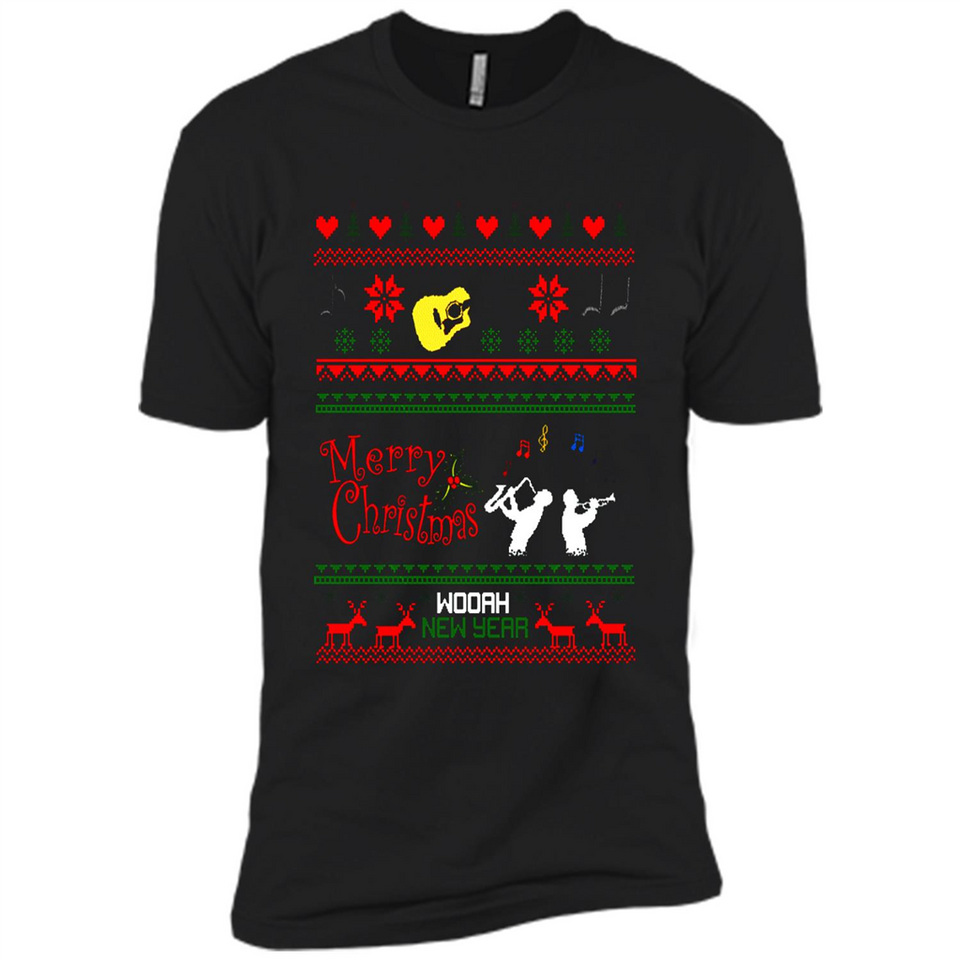 Music Ugly Christmas SweatShirt - Premium Short Sleeve T-Shirt