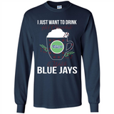 I Just Want To Drink Hot Chocolate & Watch Toronto Blue Jays Ugly Christmas Sweater PINGPONG