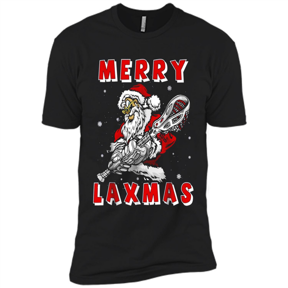Lacrosse Merry Laxmas Santa - Premium Short Sleeve T-Shirt