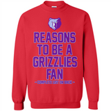 Reasons to be a Memphis Grizzlies Fan Complete List on Back - Sweatshirt