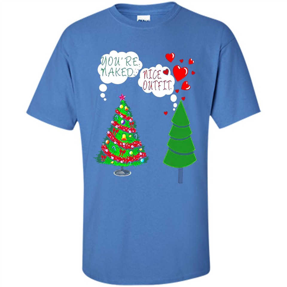 Fir Loves Christmas Tree Funny Undecorated Joke - Shirt
