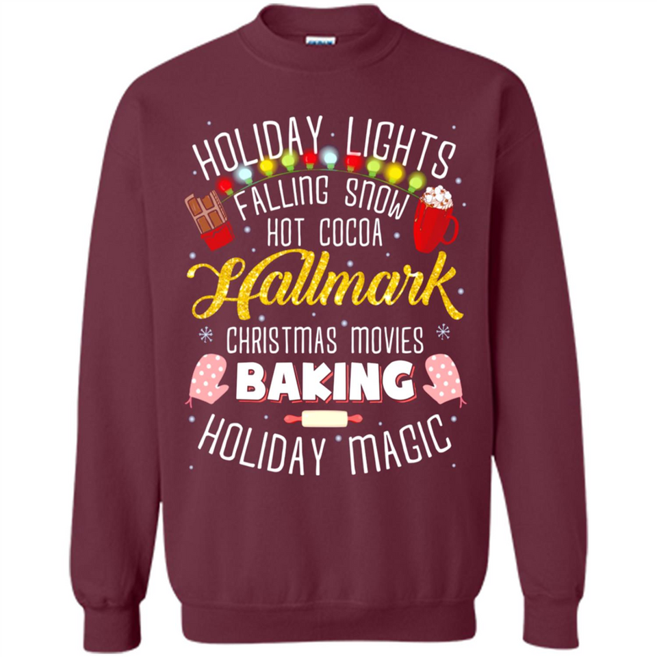 Holiday Lights Falling Snow Hot Cocoa Hallmark Christmas movie