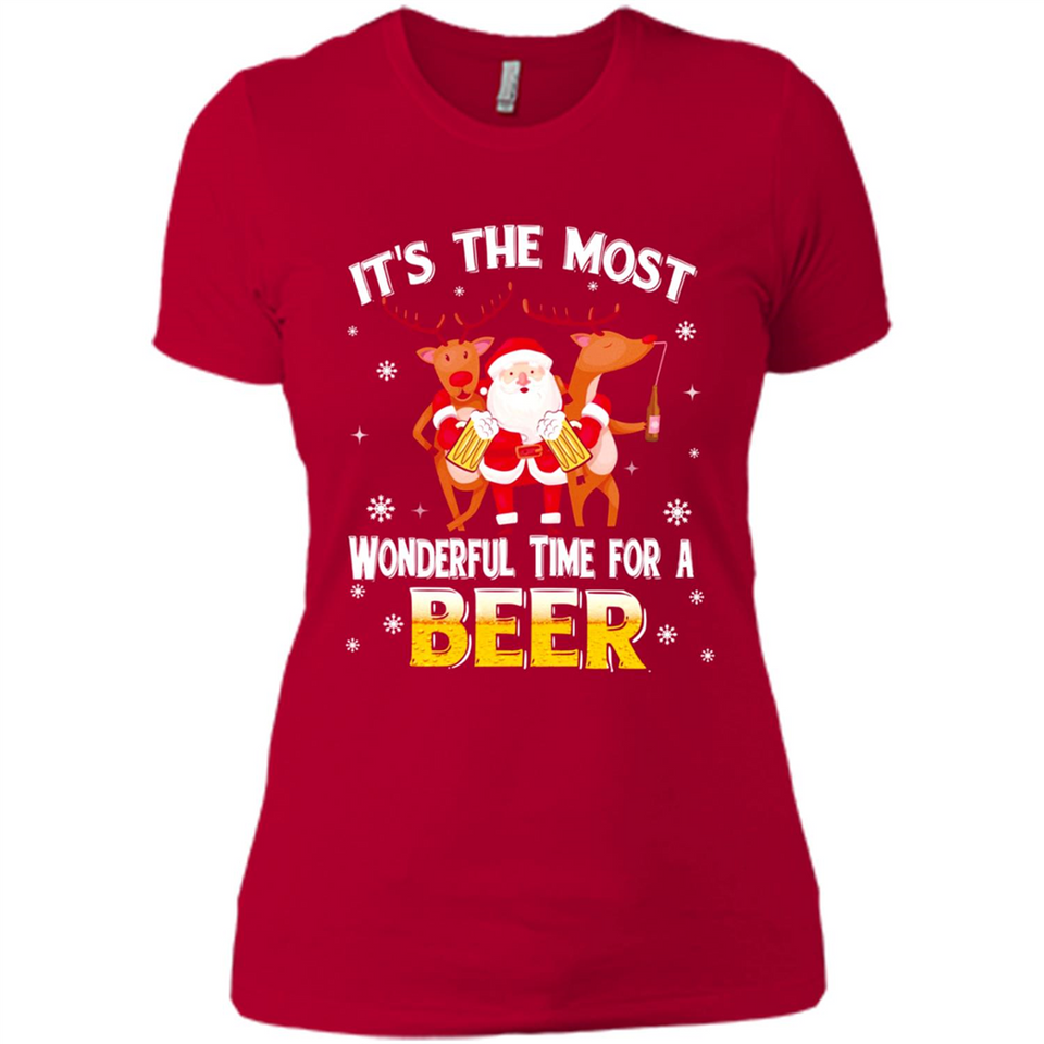Its The Most Wonderful Time for a Beer - Ladies' Boyfriend T-Shirt