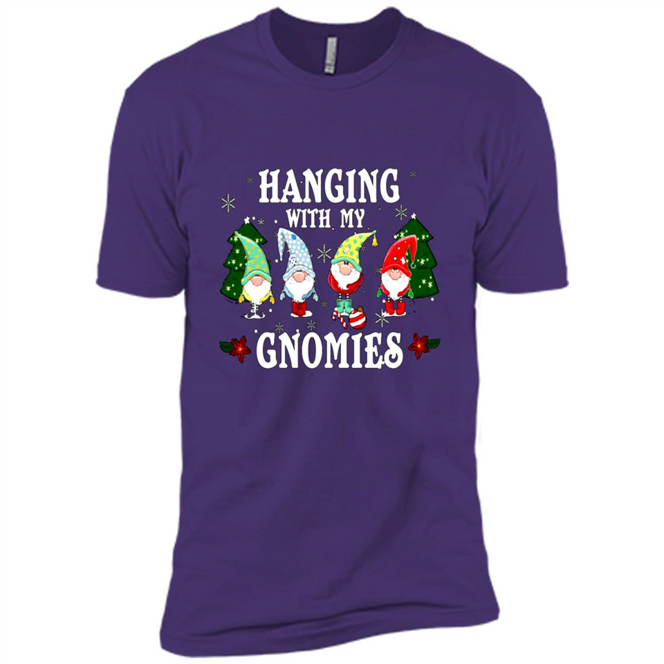 Christmas Garden Gnome Hanging With My Gnomies Shirt Sweater - Premium Short Sleeve T-Shirt