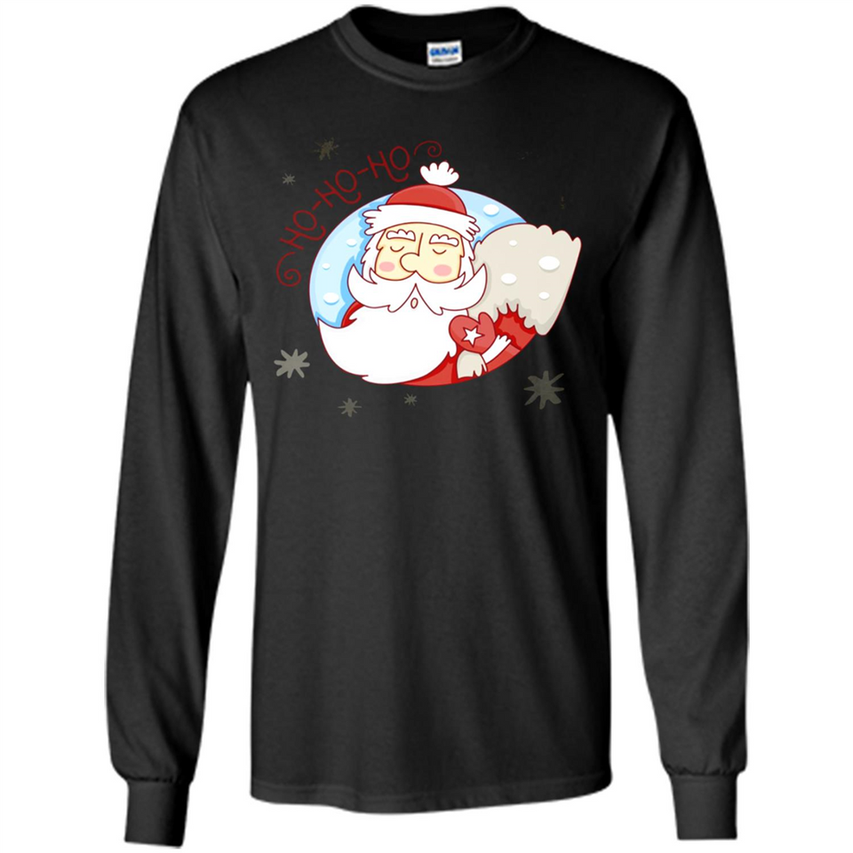 Cute Santa Claus Ho Ho Ho - Long Sleeve T-Shirt