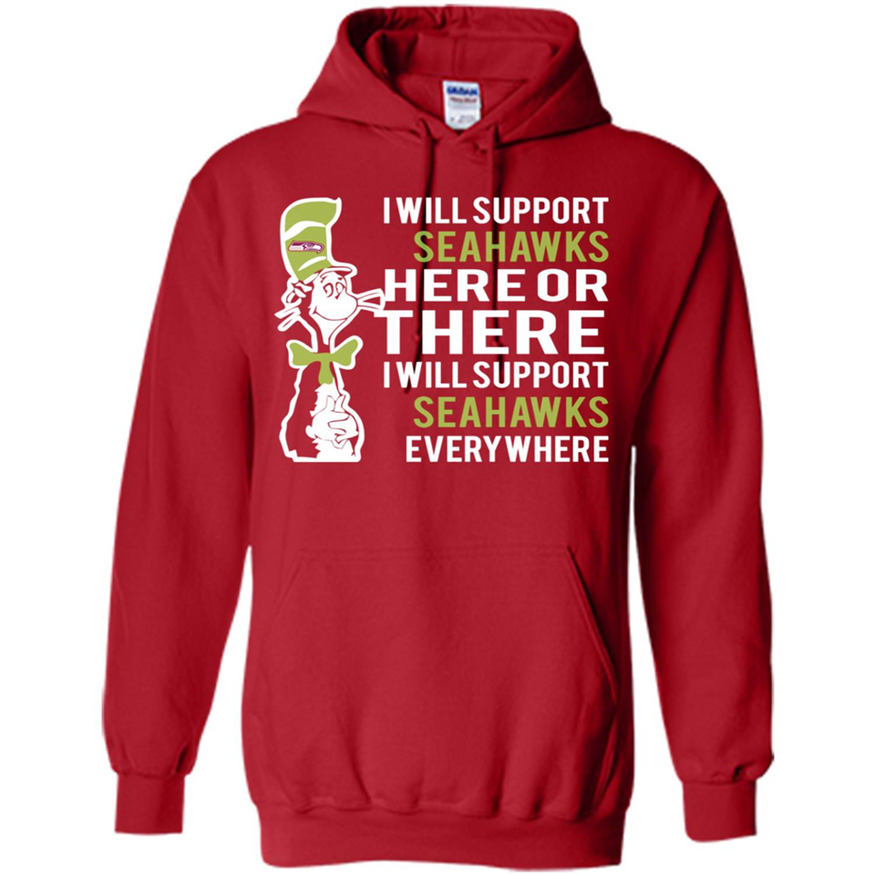 Shirt For Dr Seuss Cat And Seattle Seahawks Fans - Hoodie