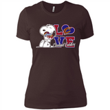 Snoopy loves NBA Cleveland Cavaliers - Ladies' Boyfriend T-Shirt