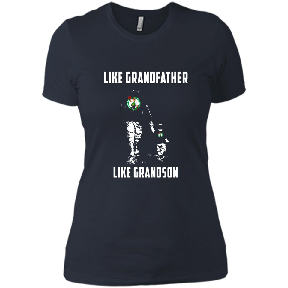 Boston Celtics Like GrandFather Like GrandSon - Ladies' Boyfriend T-Shirt
