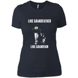 Boston Celtics Like GrandFather Like GrandSon - Ladies' Boyfriend T-Shirt