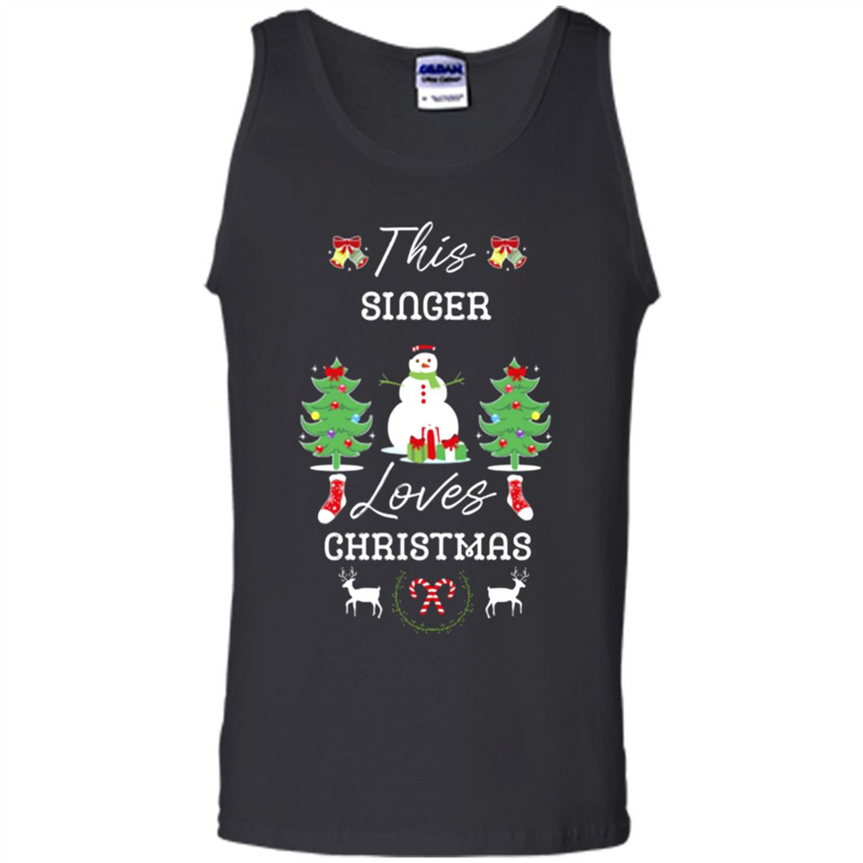 This Singer Loves Christmas Tree Shirt with Snowman