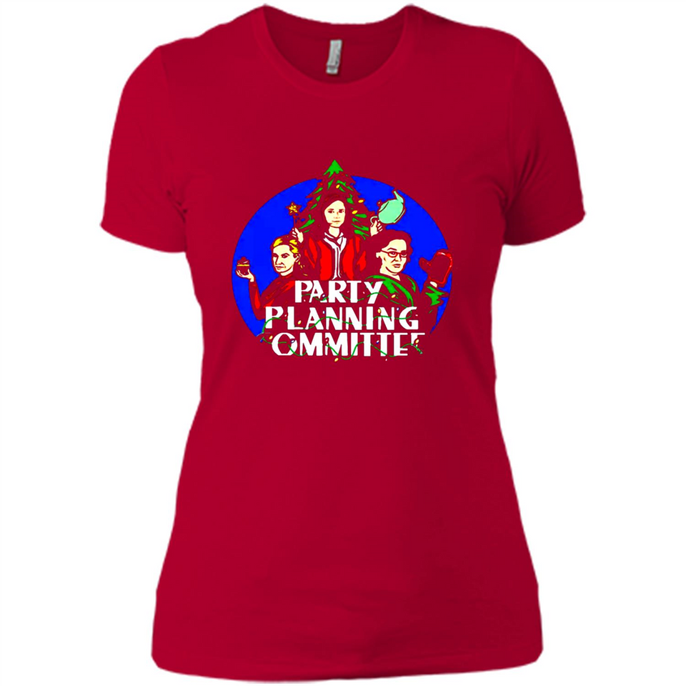 Party Planning Committee Christmas T-Shirt - Ladies' Boyfriend T-Shirt