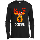 Donner Reindeer Santa Claus Funny Xmas Holiday T-Shirt - Canvas Long Sleeve T-Shirt