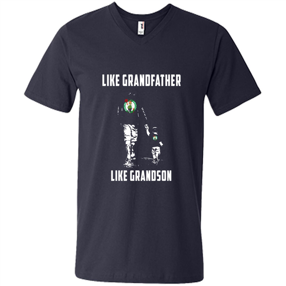 Boston Celtics Like GrandFather Like GrandSon - Men's V-Neck